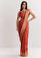 Rust Orange Dola Silk Saree With Butti And Woven Border