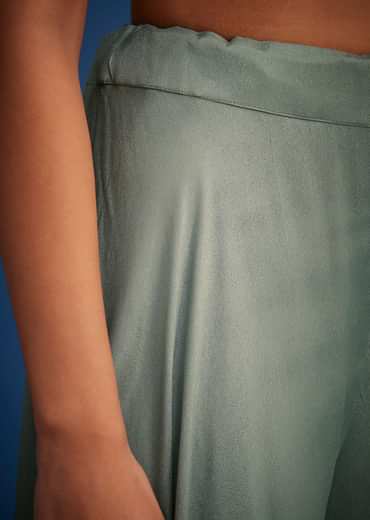 Sage Green Georgette Embroidered Cape Palazzo Set