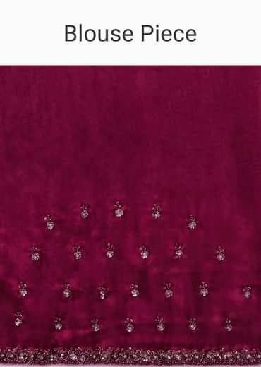 Mulberry Purple Sequins Saree With An Embellished Border