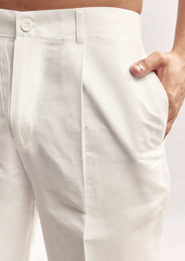 Sea Green Viscose Chanderi Kurta Set For Men With Hand Work