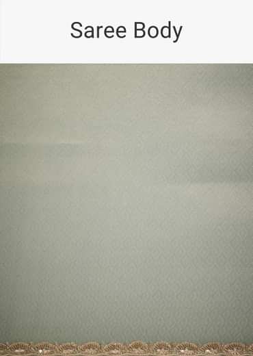 Sea Green Jacquard Sequins Saree With Cutdana Stones