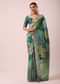 Green Silk Rangkat Saree With Bandhani Detail
