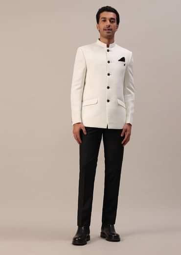 Pearl White Jodhpuri Set