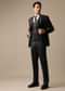 Black Blazer And Pant Set Tuxedo In Terry Rayon