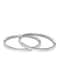 92.5 Sterling Silver White Zirconia Bangles Set of 2
