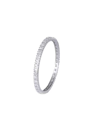 Zirconia Studded 92.5 Sterling Silver Bangles Set of 2