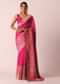 Rani Pink Silk Saree With Bandhani Detail And Unstitched Blouse Piece