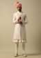 Elegant White Raw Silk Sherwani