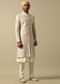 Timeless Beige Banarasi Silk Sherwani
