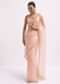 Peach Cutdana Embroidered Tissue Saree With Unstitched Blouse