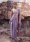 Lavender Draped Skirt With Pleated Pallu And Blouse