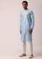 Elegant Blue Silk Kurta Set For Men