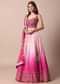 Pink Embroidered Choli With Exquisite Lehenga And Sequin-Adorned Dupatta