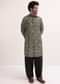 Brown Printed Kurta Patiala Set For Men