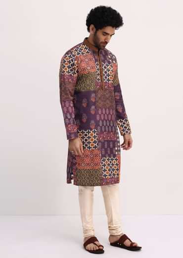 Printed Multicolor Kurta Pyjama Set
