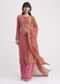 Pink Printed Crepe Palazzo Suit With Georgette Dupatta