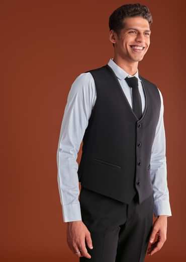 Black Cutdana Embroidereid Tuxedo Set With Accessories