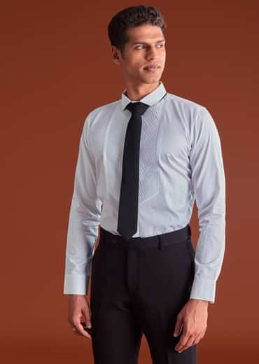 Black Cutdana Embroidereid Tuxedo Set With Accessories