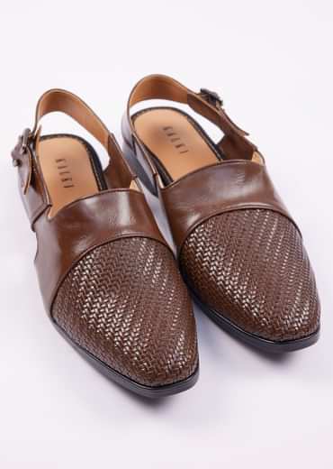 Dark Brown Ethnic Juttis For Men