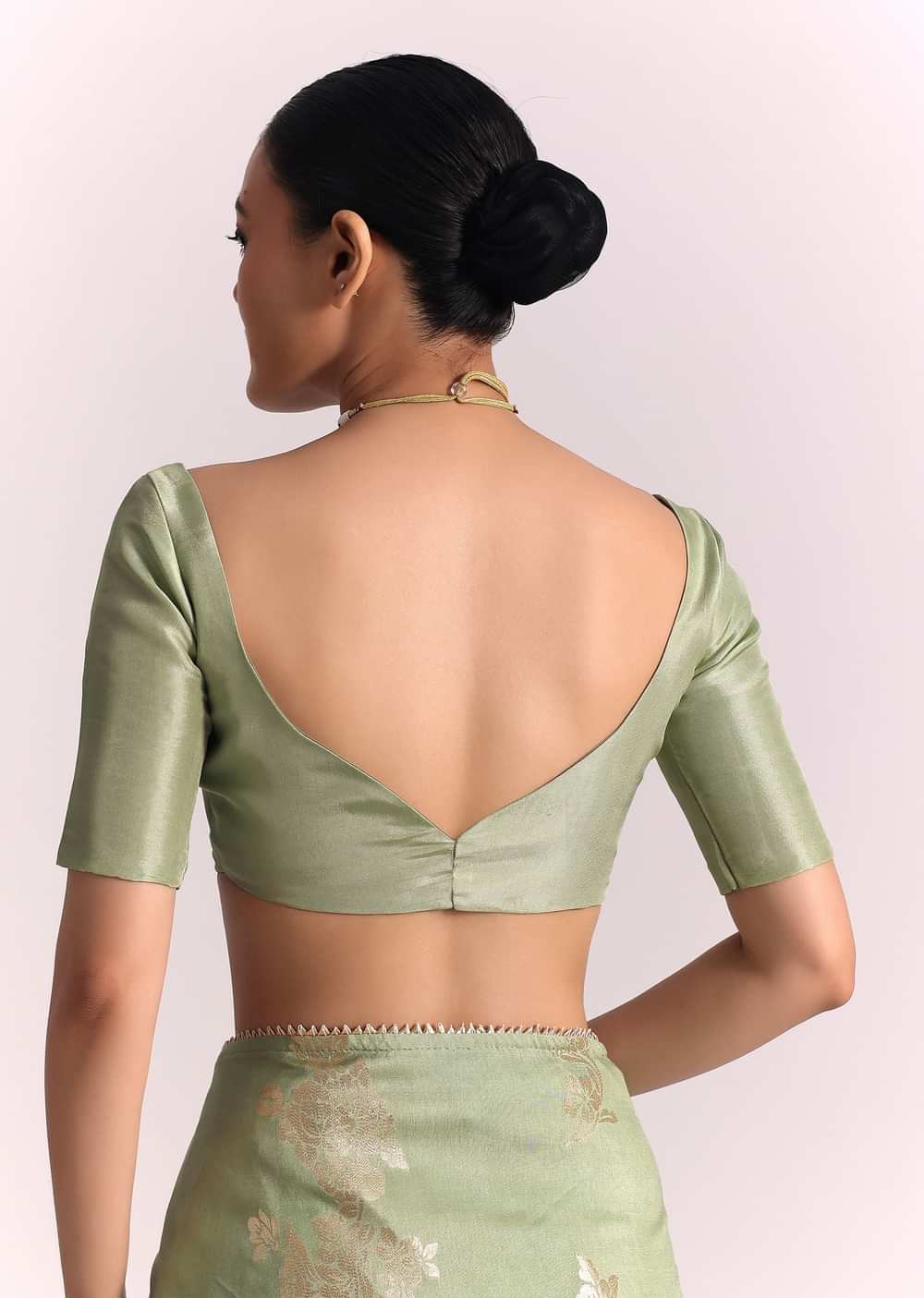 Green Dola Silk Embroidered Saree With Gotta Patti and Lurex Work