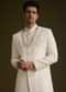 Ivory Embroidered Sherwani Set With Pearl Detailing