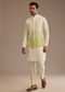 Green Ombre Kurta Jacket Set with Resham Work