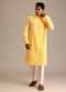 Yellow Georgette Kurta Set With Resham Work