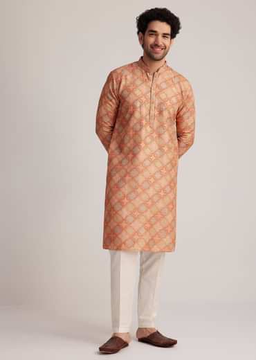 Multicolor Brocade Kurta Set