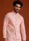 Pink Embroidered Kurta Jacket Set