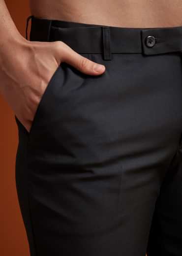 Black Open Sherwani Set with Linear Bead and Sequin Detailing