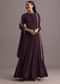 Purple Embroidered Anarkali Suit With Dupatta