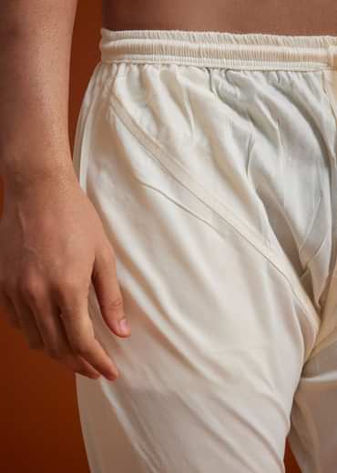 Beige Sherwani Set With Dori And Thread Work