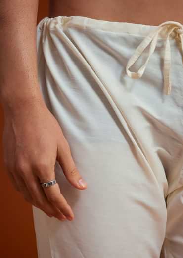 Faun Sherwani Set With Dori And Thread Embroidery