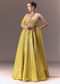 Yellow Organza Double Circular Lehenga Set With Hand Work
