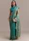 Blue Tissue Silk Saree With Chanderi Zari Weaving