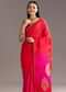 Corel Red Kora Silk Handloom Saree With Woven Traditional Motif