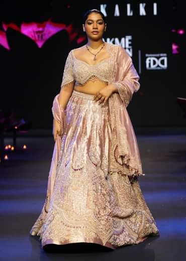 Orange Brocade Hand Work Lehenga Choli With Dupatta