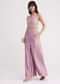 Lavender Tissue Crop Top And Palazzo Set