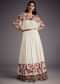 Ivory Embroidered Skirt With Resham work Detailed Crop Top