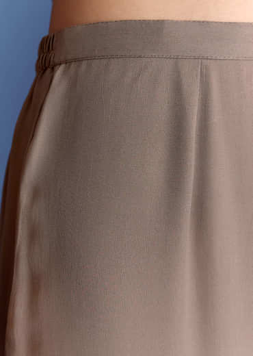 Brown Ombre Georgette Anarkali With Cutdana Neck And Zari Dupatta