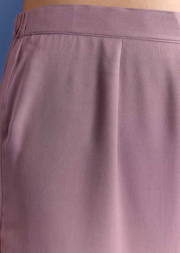 Pink Ombre Georgette Anarkali With Cutdana Neck And Zari Dupatta