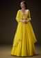 Radiant Yellow Georgette Lehenga With Mirror Work Blouse And Dupatta