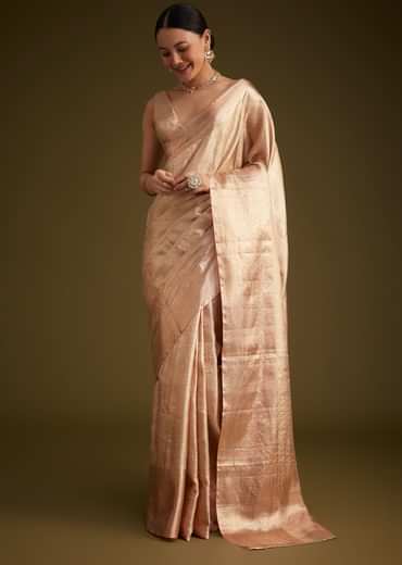 Dusty Pink Kanjivaram Silk Saree