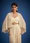 Off White Embroidered Cape Palazzo Set