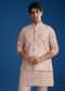 Peach Banarasi Embroidered Bandi Kurta Set