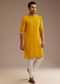 Yellow Rayon Embroidered Kurta Set