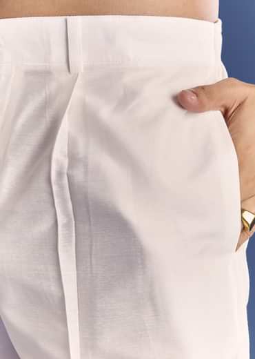 Multicolour Silk Kurta Set With Abstract Print