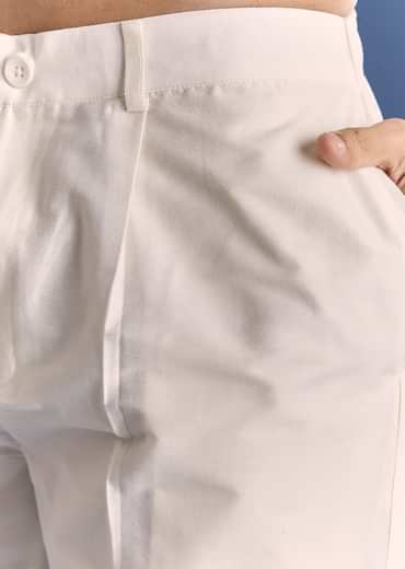 Blue Cotton Silk Kurta Jacket Set With Coastal Print