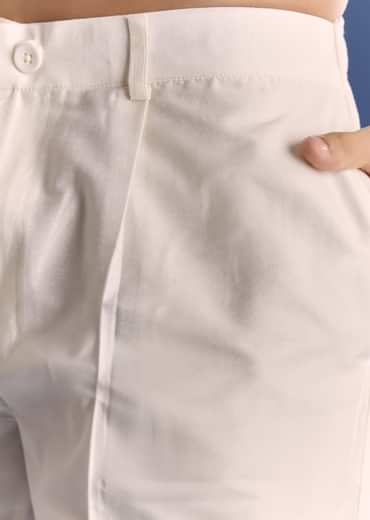 Purple Cotton Silk Kurta Jacket Set With Print