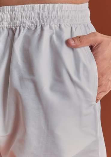 Grey Benaras Jacquard Kurta Set With Butti Print